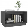 Szafka pod telewizor, szara, 60x35x35 cm, lite drewno sosnowe