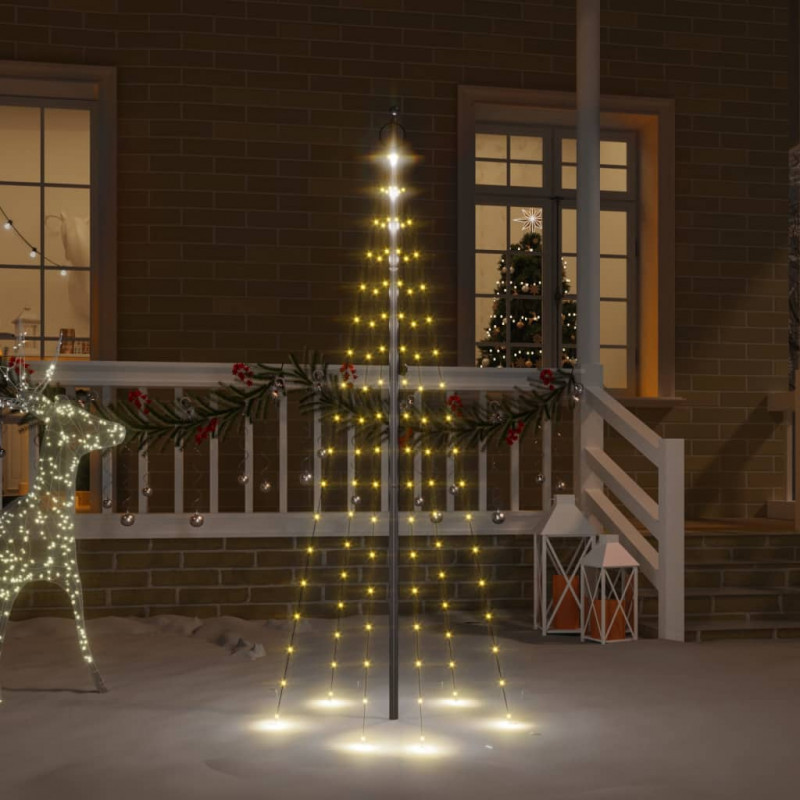 Choinka do montażu na maszcie, 108 ciepłych białych LED, 180 cm