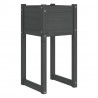 Donice, 2 szt., szare, 40x40x81 cm, lite drewno sosnowe