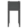 Donice, 2 szt., szare, 40x40x81 cm, lite drewno sosnowe