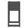 Donice, 2 szt., szare, 40x40x81 cm, lite drewno sosnowe