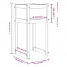 Donice, 2 szt., szare, 40x40x81 cm, lite drewno sosnowe