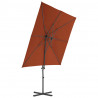 Parasol wiszący ze stalowym słupkiem, 250x250 cm, terakota