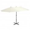 Parasol ogrodowy na słupku aluminiowym, 460 x 270 cm, piaskowy