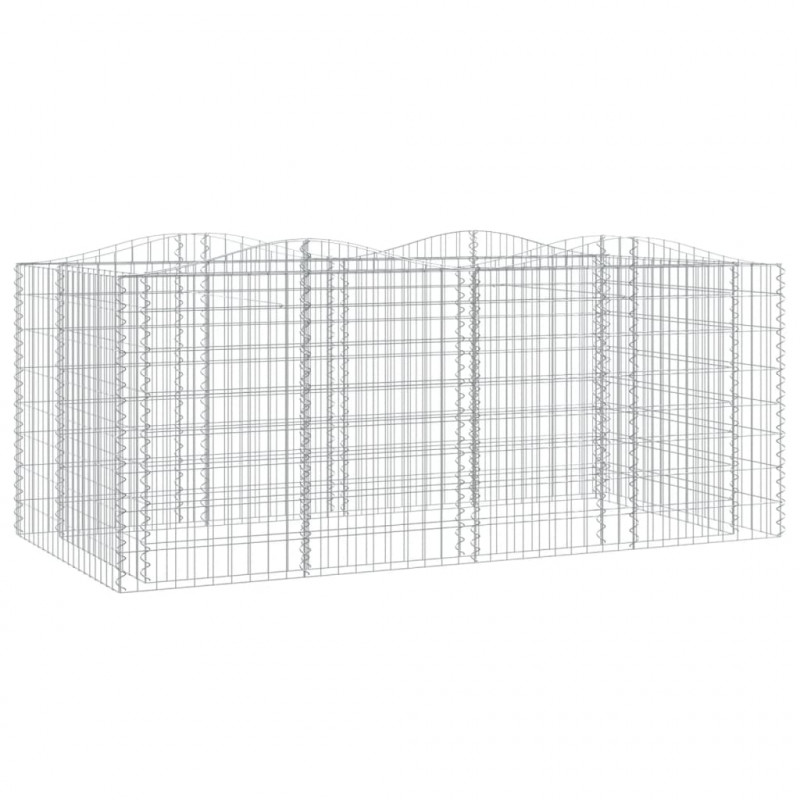 Łukowaty kosz gabionowy, 200x100x100 cm, galwanizowane żelazo