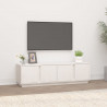 Szafka pod telewizor, biała, 140x40x40 cm, lite drewno sosnowe