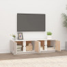 Szafka pod telewizor, biała, 140x40x40 cm, lite drewno sosnowe