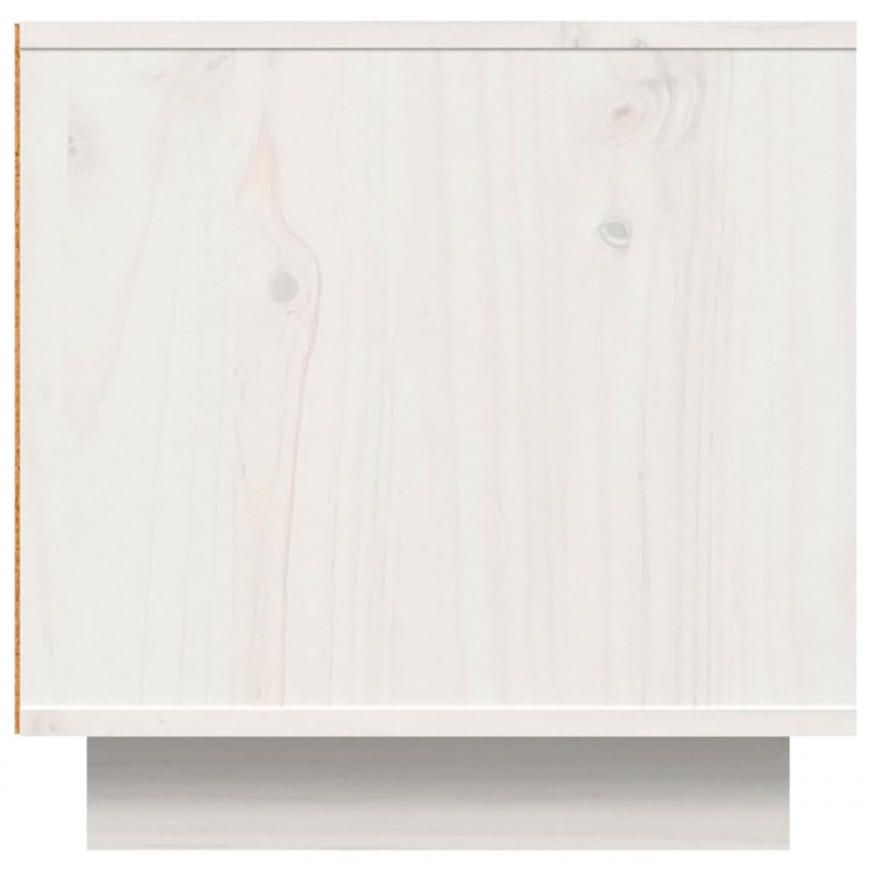 Szafka pod telewizor, biała, 140x40x40 cm, lite drewno sosnowe