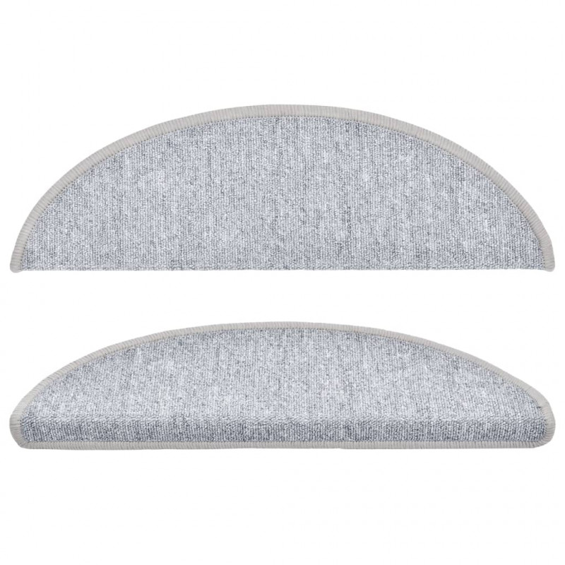 Nakładki na schody, 10 szt., 56x17x3 cm, jasnoszare
