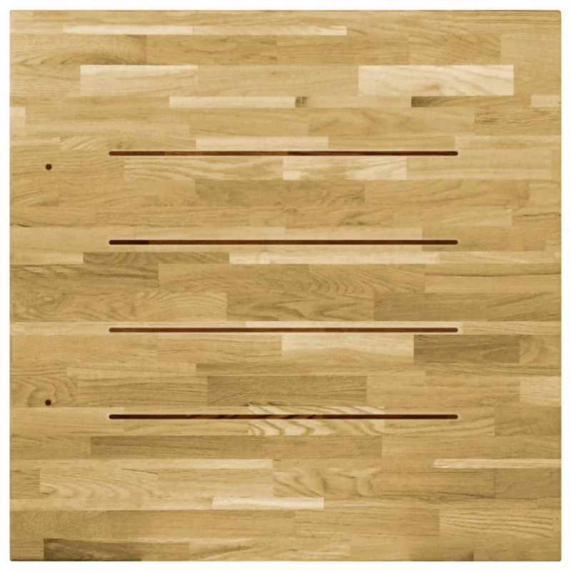 Kwadratowy blat do stolika z drewna dębowego, 23 mm, 80 x 80 cm