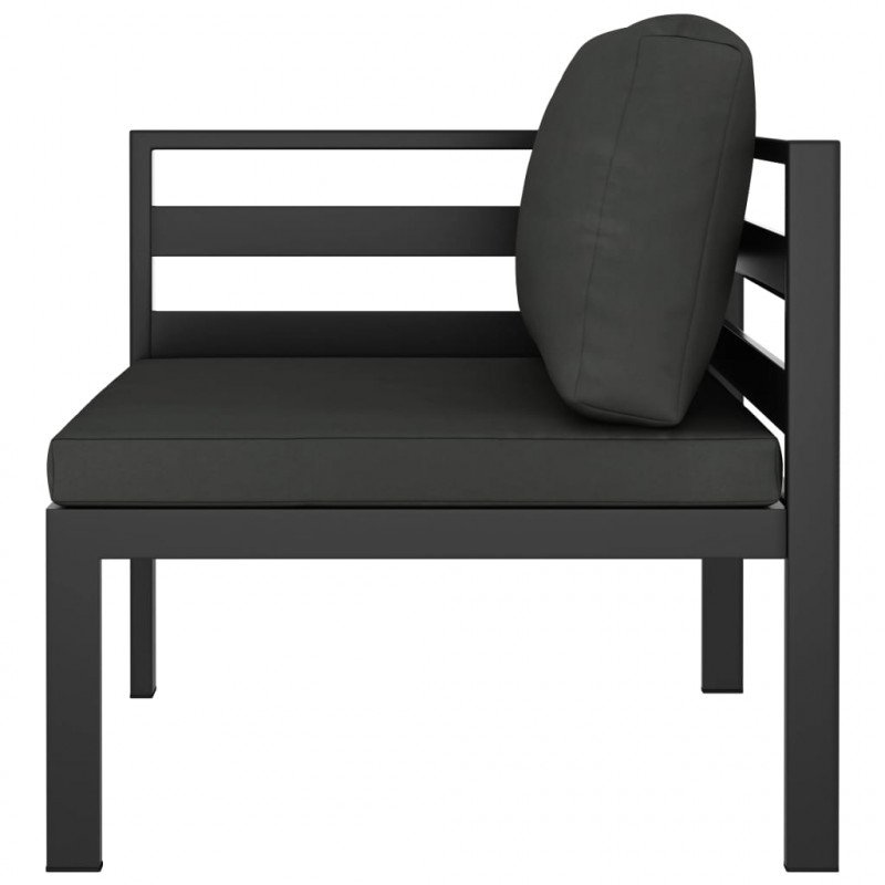 3-cz. zestaw mebli ogrodowych, poduszki, aluminium, antracyt