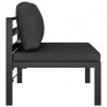 4-os. sofa ogrodowa z poduszkami, aluminium, antracytowa