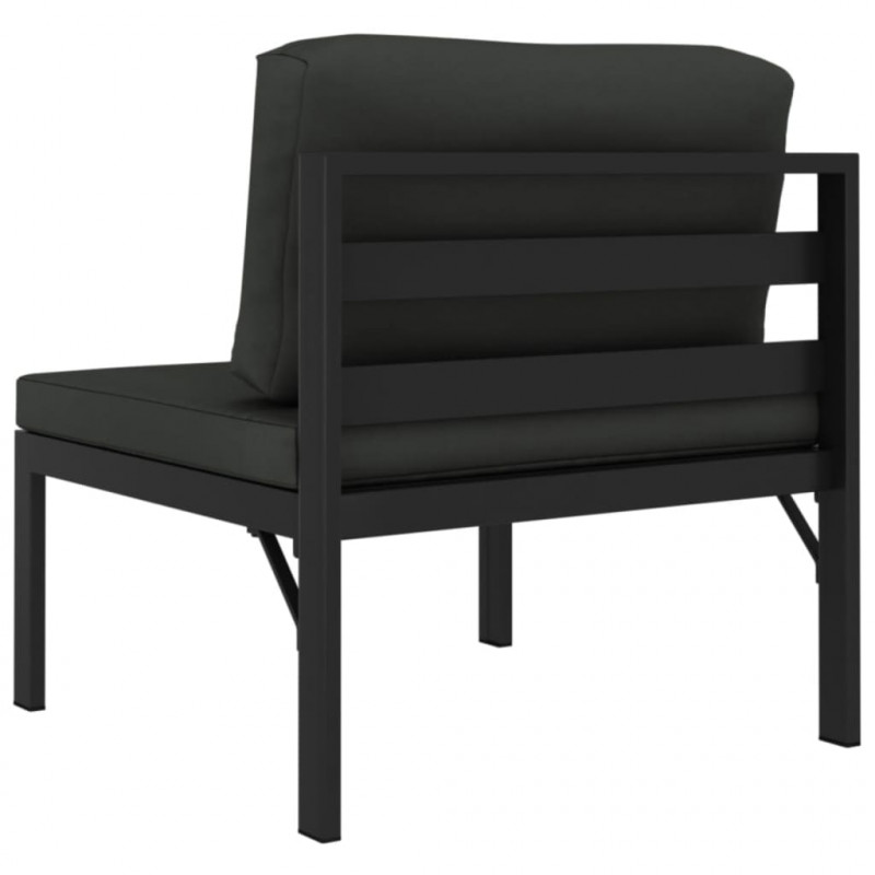 4-os. sofa ogrodowa z poduszkami, aluminium, antracytowa