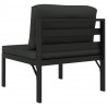 4-os. sofa ogrodowa z poduszkami, aluminium, antracytowa