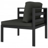 8-cz. zestaw mebli ogrodowych, poduszki, aluminium, antracyt