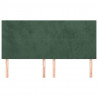 Zagłówki do łóżka, 4 szt., ciemnozielony, 80x5x78/88cm, aksamit