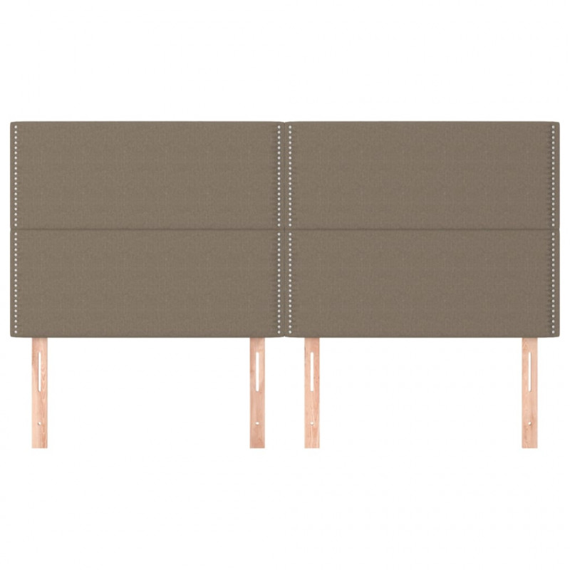 Zagłówki do łóżka, 4 szt., taupe, 90x5x78/88 cm, tkanina