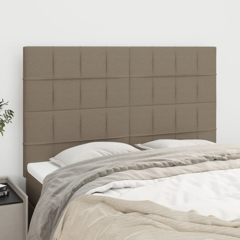 Zagłówki do łóżka, 4 szt., taupe, 72x5x78/88 cm, tkanina