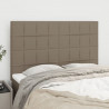 Zagłówki do łóżka, 4 szt., taupe, 72x5x78/88 cm, tkanina