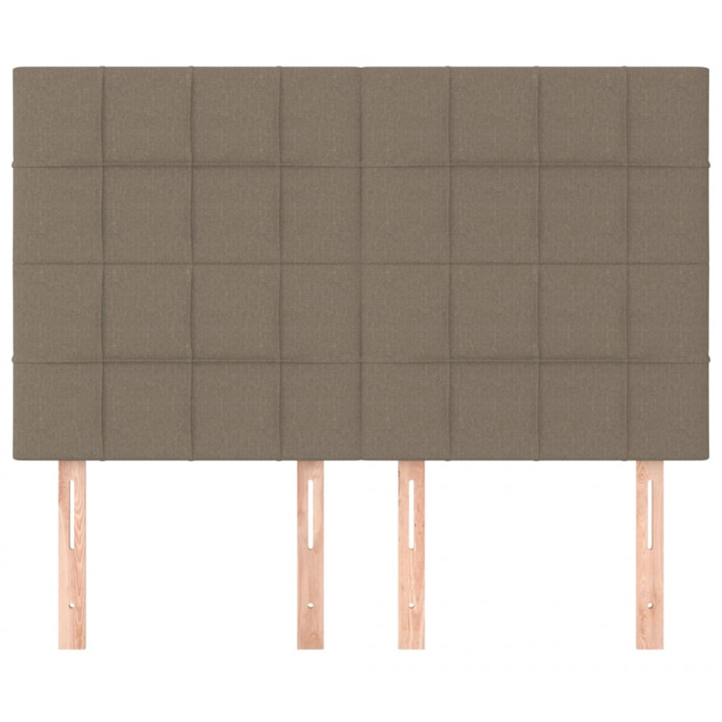 Zagłówki do łóżka, 4 szt., taupe, 72x5x78/88 cm, tkanina