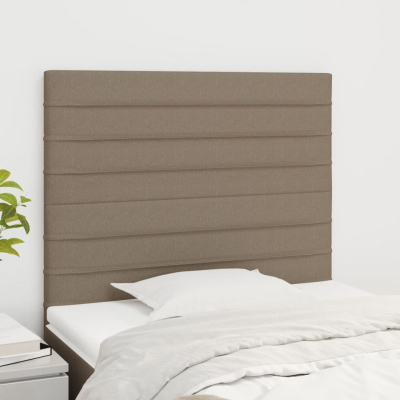 Zagłówki do łóżka, 2 szt., taupe, 100x5x78/88 cm, tkanina