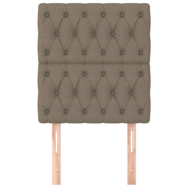 Zagłówki do łóżka, 2 szt., taupe, 80x7x78/88 cm, tkanina