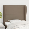 Zagłówek uszak, taupe, 83x23x118/128 cm, tkanina