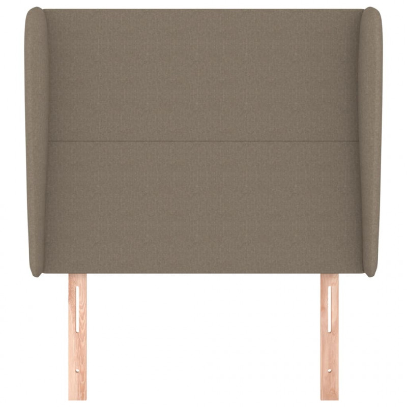 Zagłówek uszak, taupe, 83x23x118/128 cm, tkanina