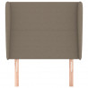 Zagłówek uszak, taupe, 83x23x118/128 cm, tkanina