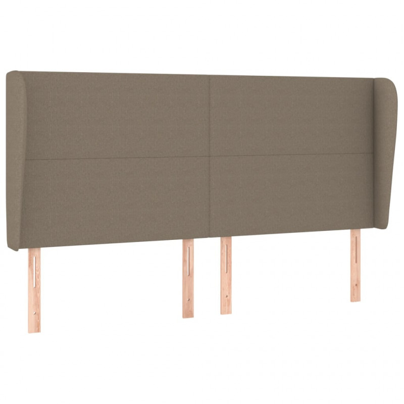 Zagłówek uszak, taupe, 183x23x118/128 cm, tkanina