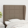 Zagłówek uszak, taupe, 103x23x118/128 cm, tkanina
