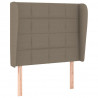 Zagłówek uszak, taupe, 103x23x118/128 cm, tkanina