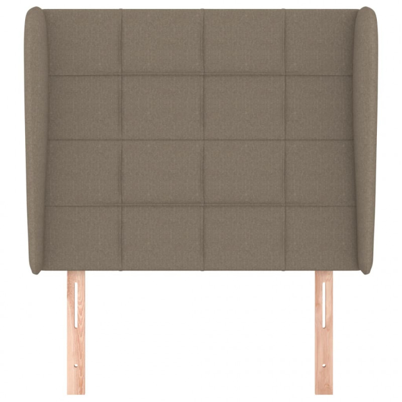 Zagłówek uszak, taupe, 103x23x118/128 cm, tkanina