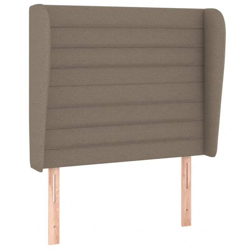 Zagłówek uszak, taupe, 93x23x118/128 cm, tkanina