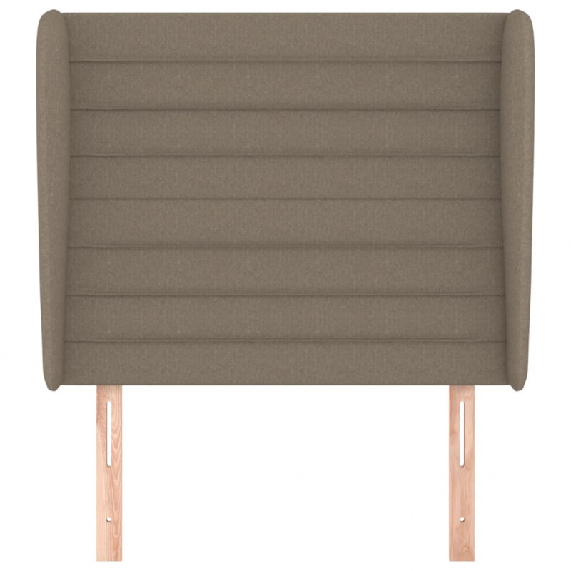 Zagłówek uszak, taupe, 93x23x118/128 cm, tkanina