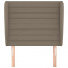 Zagłówek uszak, taupe, 93x23x118/128 cm, tkanina