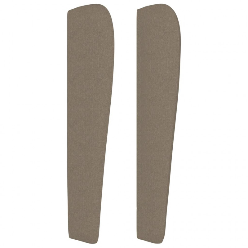 Zagłówek uszak, taupe, 93x23x118/128 cm, tkanina