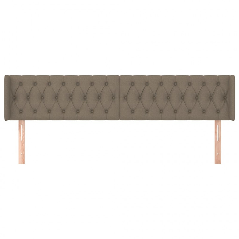 Zagłówek uszak, taupe, 183x16x78/88 cm, tkanina
