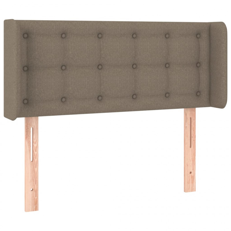 Zagłówek uszak, taupe, 93x16x78/88 cm, tkanina