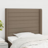 Zagłówek uszak, taupe, 103x16x118/128 cm, tkanina
