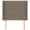 Zagłówek uszak, taupe, 103x16x118/128 cm, tkanina