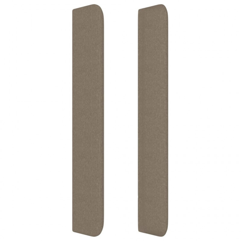 Zagłówek uszak, taupe, 103x16x118/128 cm, tkanina
