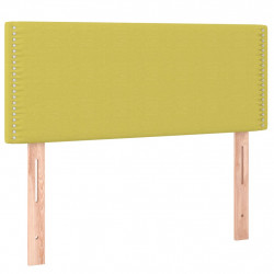 Zagłówek do łóżka z LED, zielony, 100x5x78/88 cm, tkanina