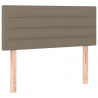 Zagłówek do łóżka z LED, taupe, 80x5x78/88 cm, tkanina
