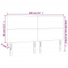Zagłówek do łóżka z LED ciemnobrązowy 160x5x118/128 cm tkanina