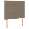Zagłówek do łóżka z LED, taupe, 90x5x118/128 cm, tkanina