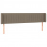 Zagłówek do łóżka z LED, taupe, 183x16x78/88 cm, tkanina