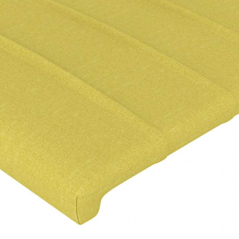 Zagłówek do łóżka z LED, zielony, 103x16x78/88 cm, tkanina