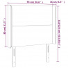Zagłówek do łóżka z LED, taupe, 93x16x118/128 cm, tkanina