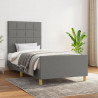 Rama łóżka bez materaca, ciemnoszara, 80x200 cm, obita tkaniną